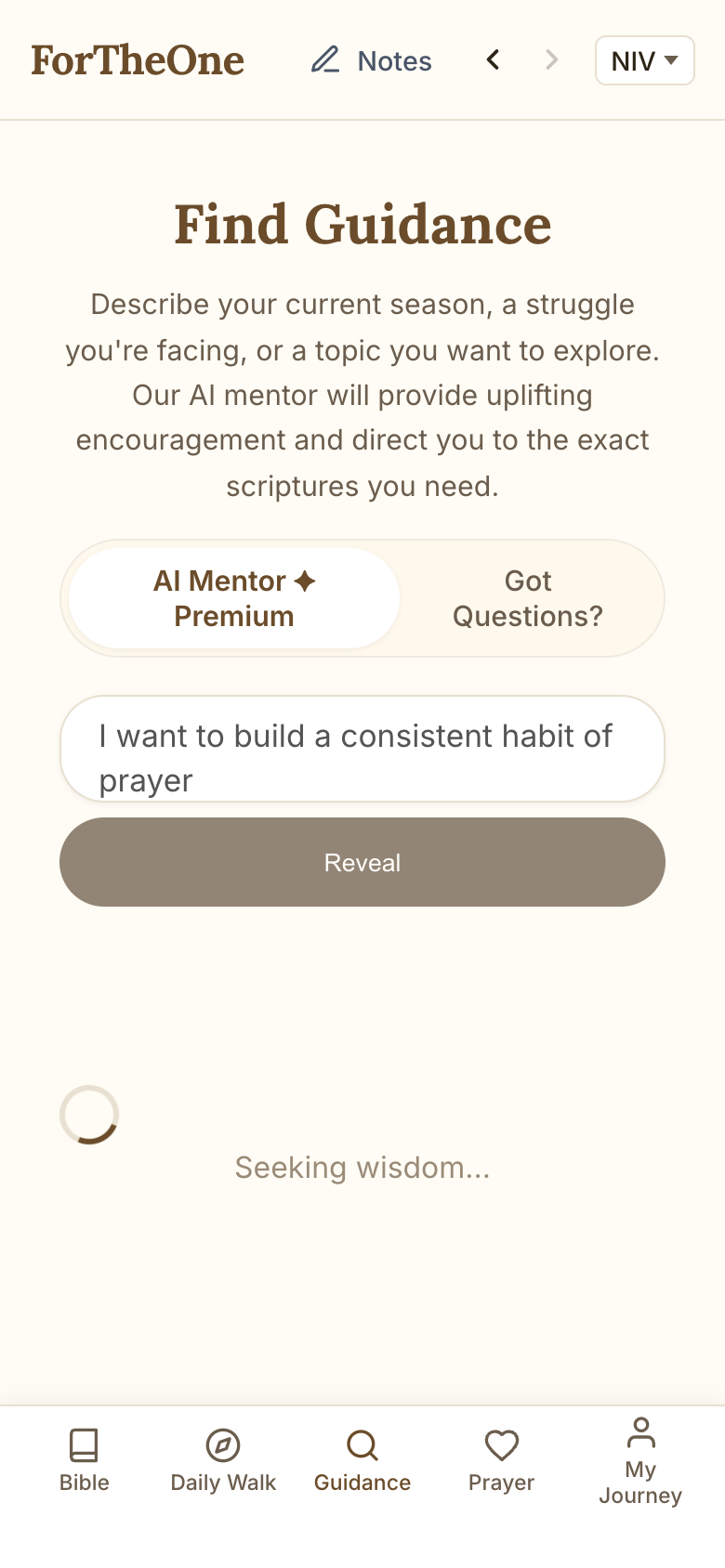 Scripture Guidance Screen